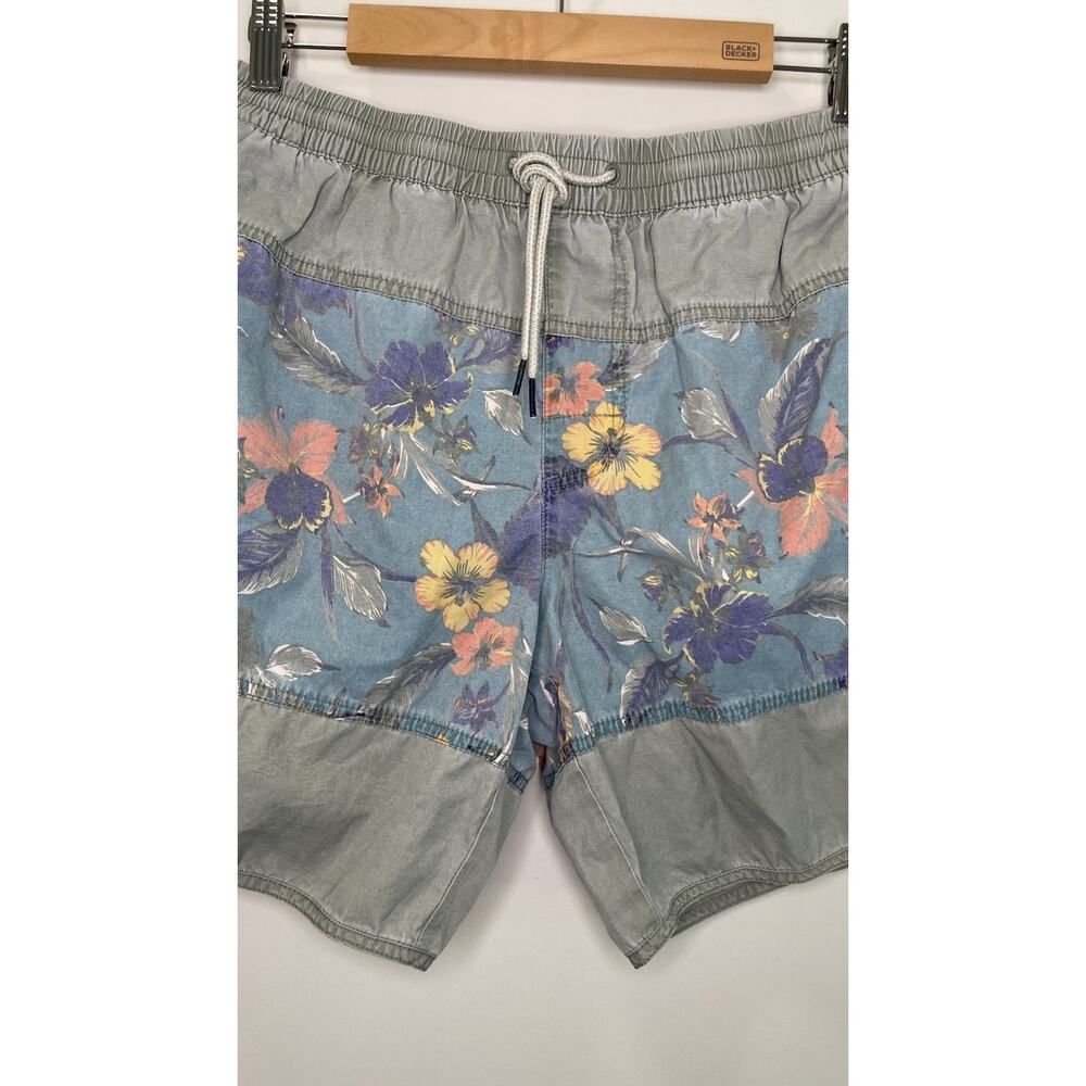 Urban Outfitters By Katin Floral Nylon Faded Swim Trunks Board Shorts Medium M - Picture 2 of 13